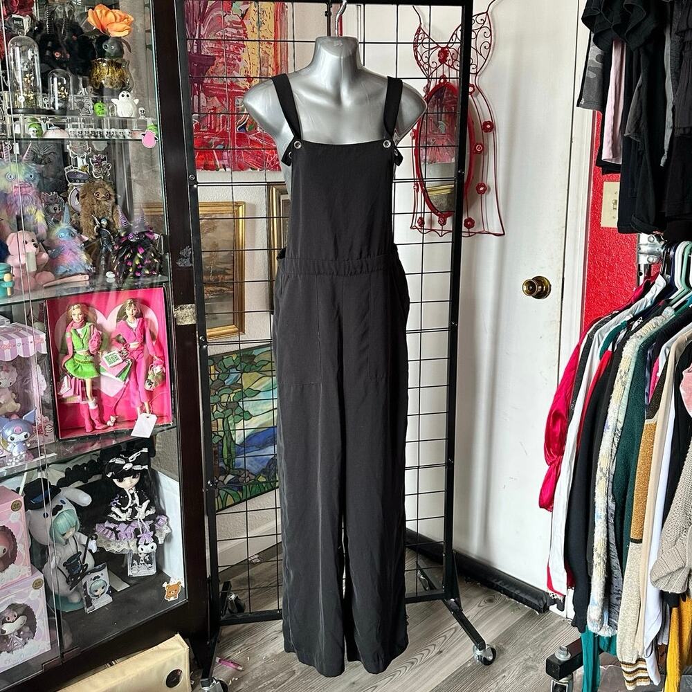 Forever 21 Black Adjustable-Strap Jumpsuit
